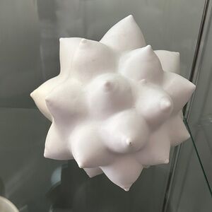 Jonathan Adler White Ceramic Spiked Sphere